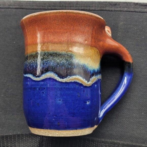 NWOT Blue Spruce Pottery Patrick's Coffee Mug Mountain Lake Cabin Handmade Tea - Picture 9 of 13